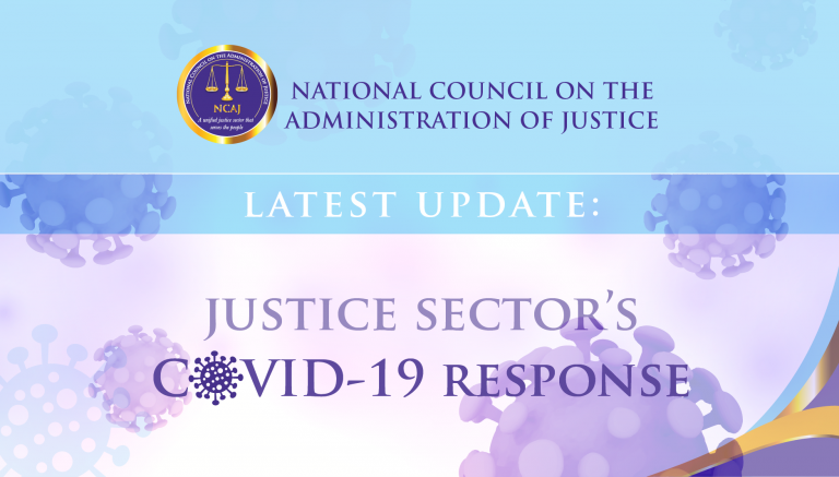 Continuing review of justice sector operations in the wake of the COVID-19 pandemic